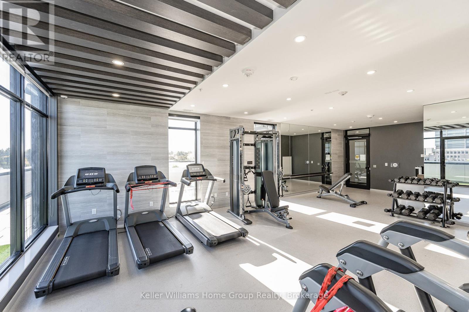 1105 - 181 King Street S, Waterloo, ON - Indoor Photo Showing Gym Room