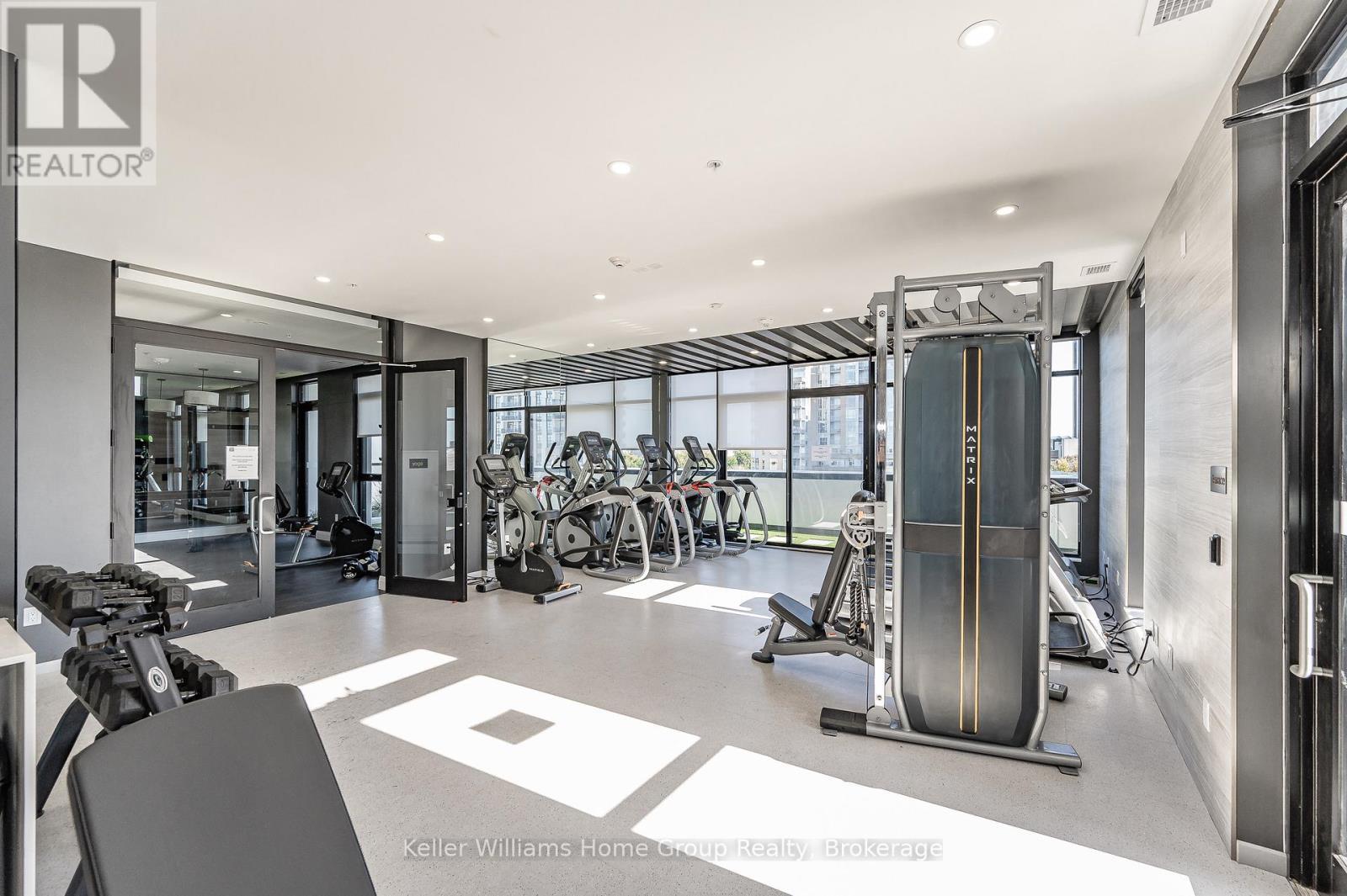 1105 - 181 King Street S, Waterloo, ON - Indoor Photo Showing Gym Room