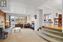 Family room with gas fireplace -