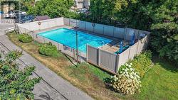 Swimming pool with lounging area -