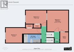 Upper level floor plan -