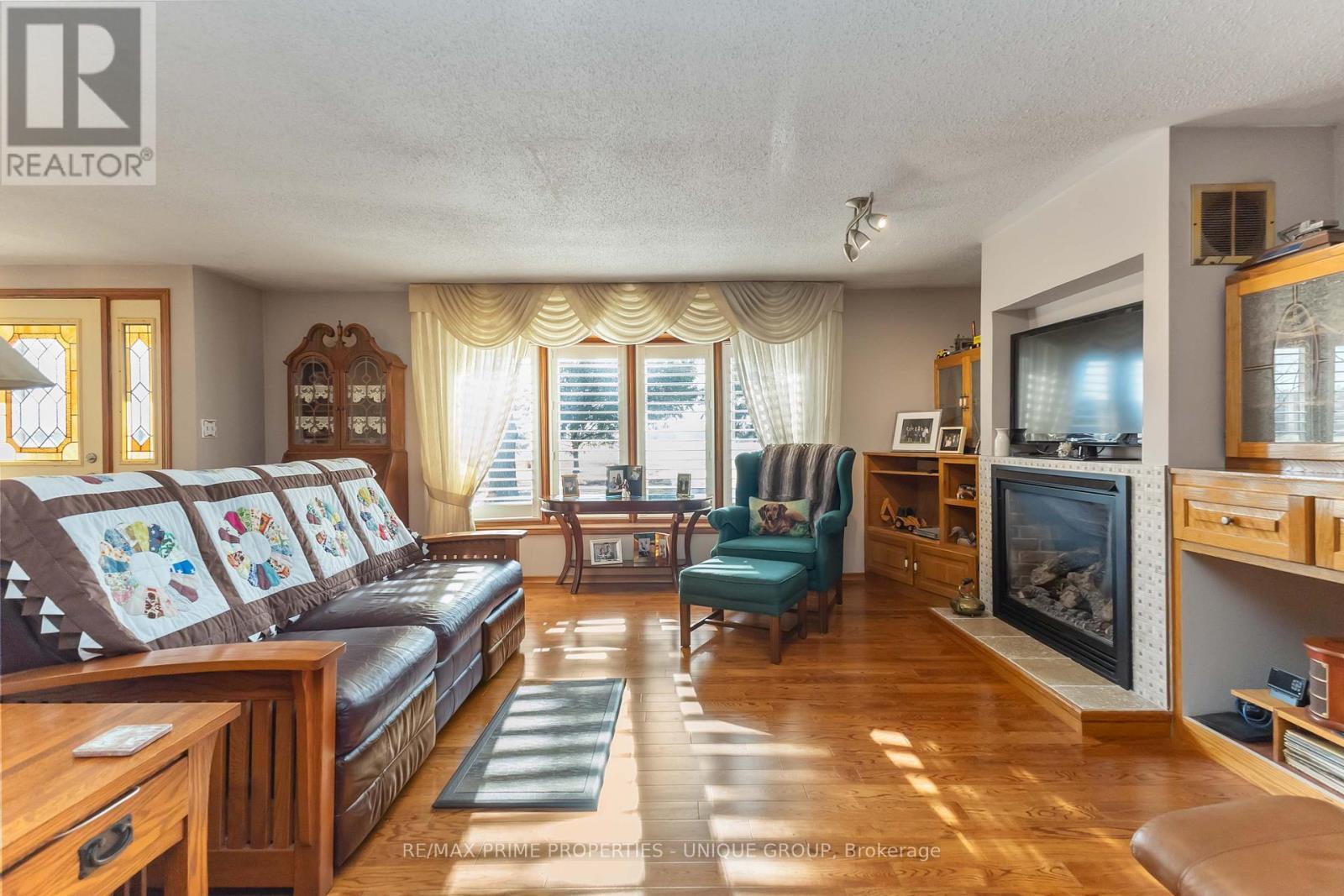 7884 Birnam Line, Warwick, ON - Indoor Photo Showing Living Room With Fireplace
