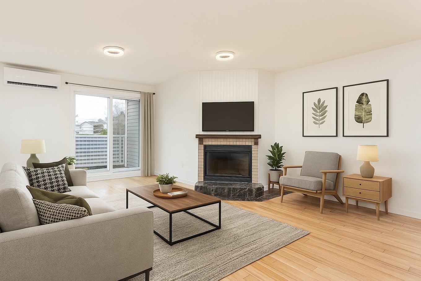 Autre - 203-807 Rue Pie-Xii, Vaudreuil-Dorion, QC - Indoor Photo Showing Living Room With Fireplace