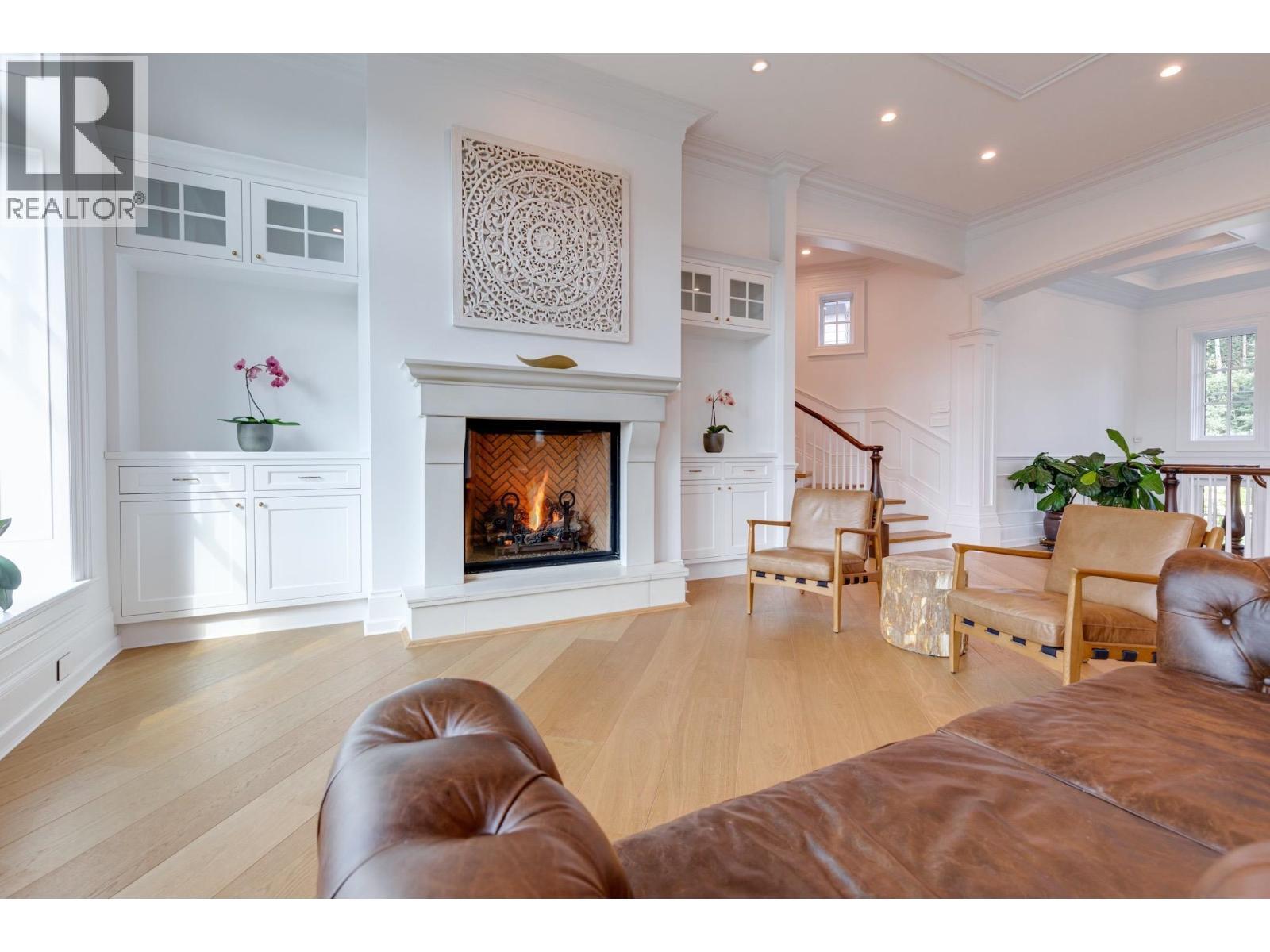 7015 Bench Drive, Prince George, BC - Indoor Photo Showing Living Room With Fireplace