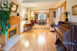 Living room with gas fireplace -