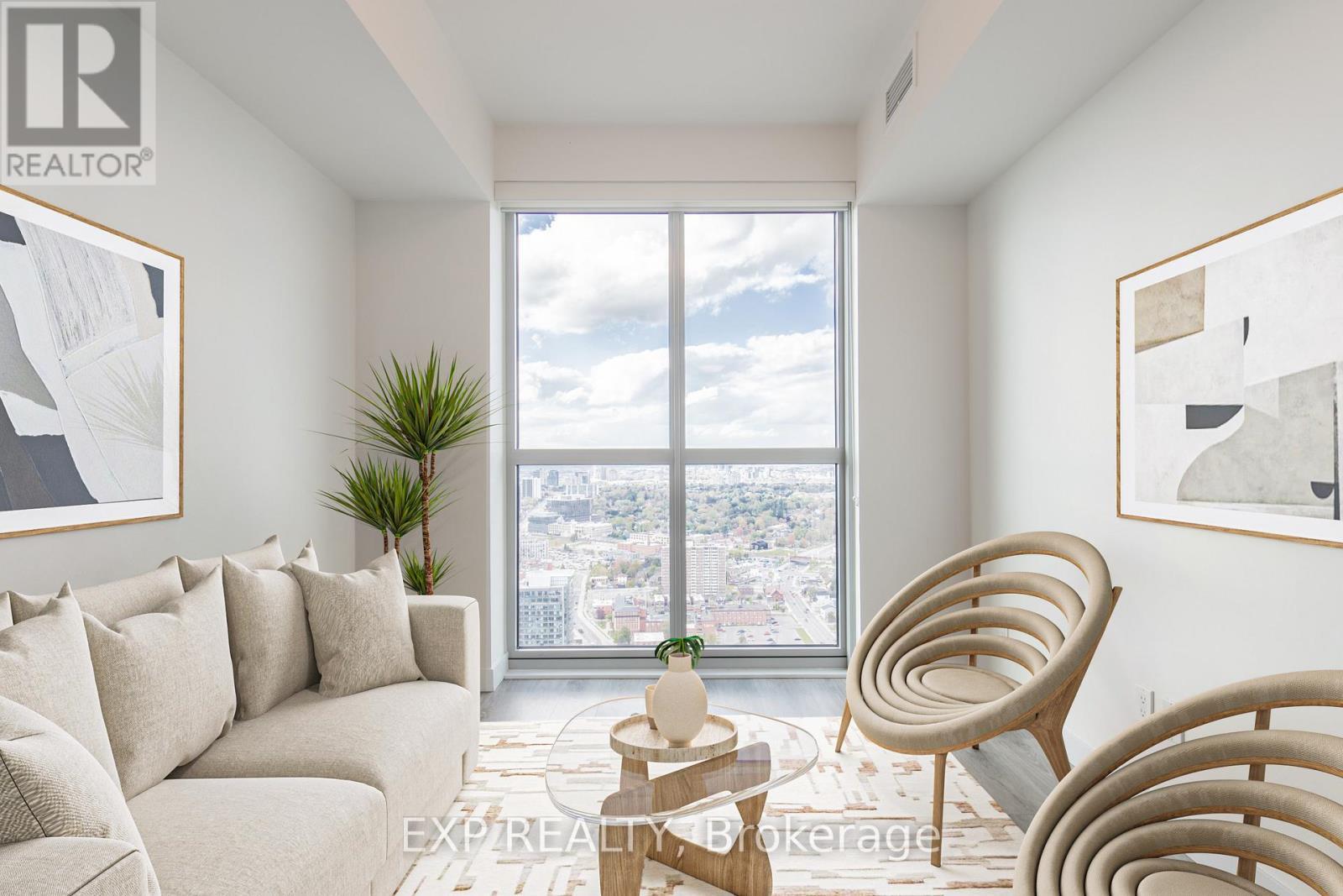 3908 - 60 Frederick Street, Kitchener, ON - Indoor Photo Showing Living Room
