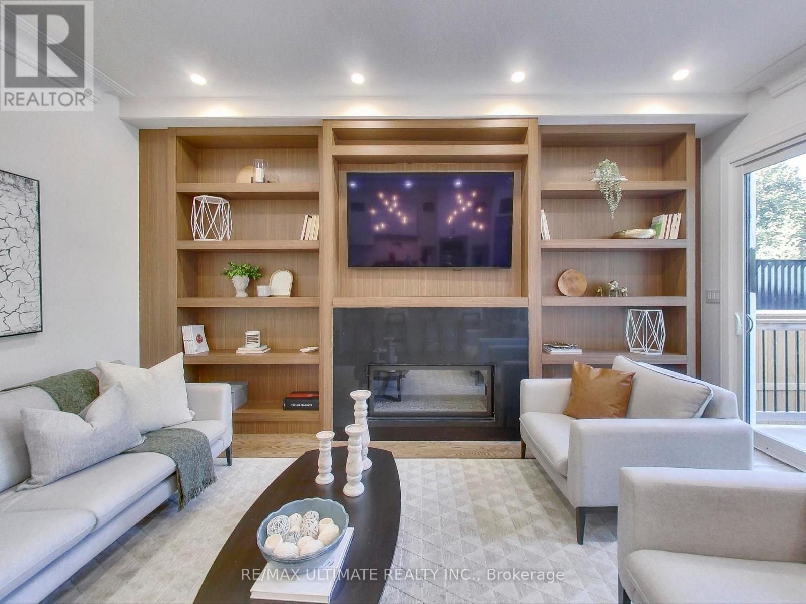 35 Fleming Crescent, Toronto, ON - Indoor Photo Showing Living Room With Fireplace
