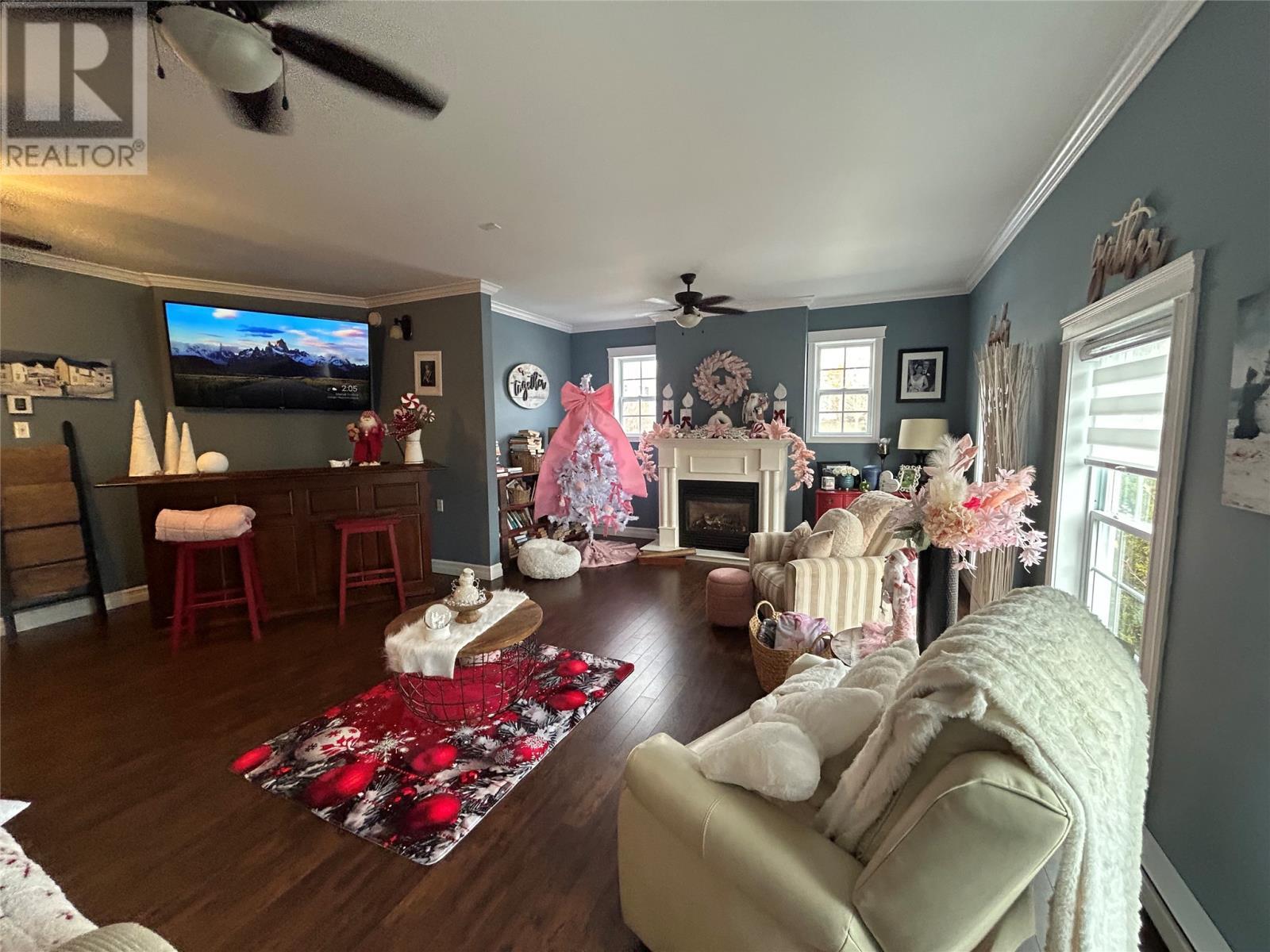 41 Sullivan Street, Grand Falls-Windsor, NL - Indoor Photo Showing Living Room With Fireplace