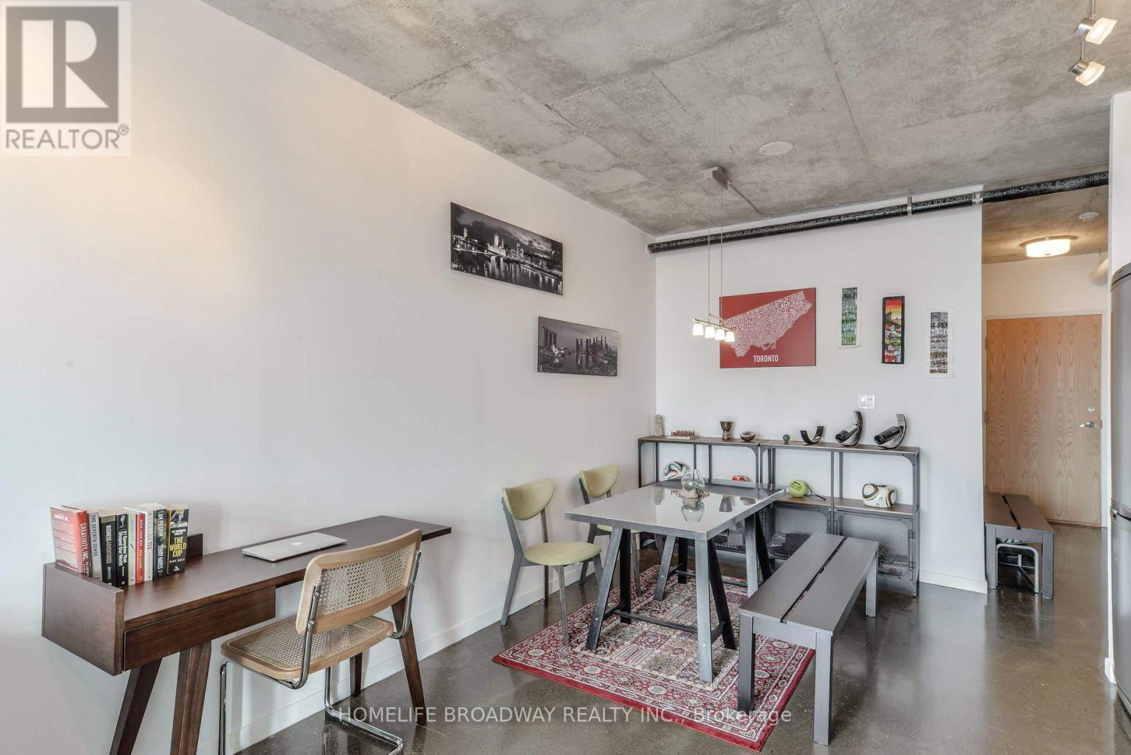 Dining Area with Work Space - 2012 - 150 Sudbury Street, Toronto, ON - Indoor Photo Showing Dining Room