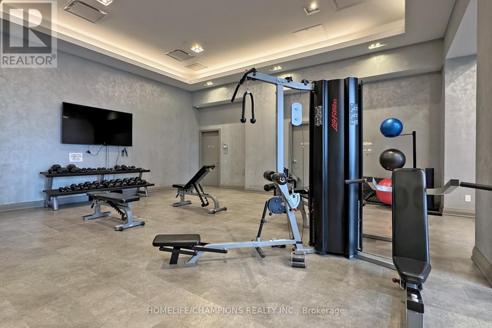 2710 - 20 Meadowglen Place, Toronto, ON - Indoor Photo Showing Gym Room