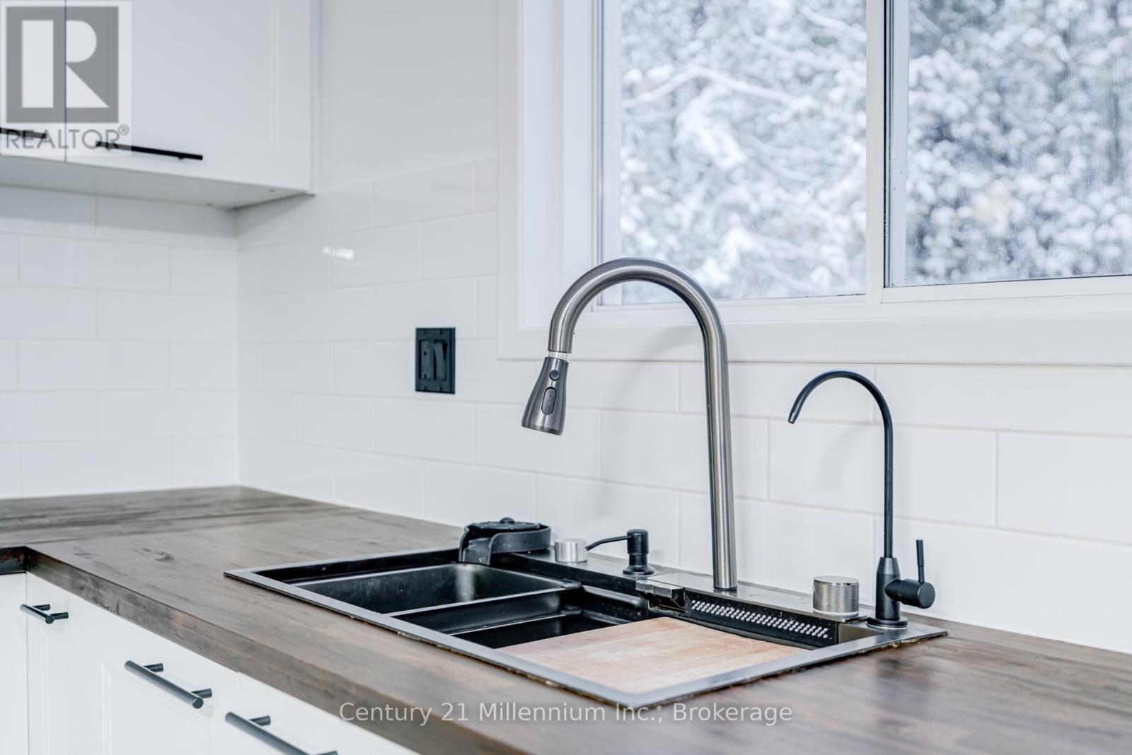 1025 West Road, Northern Bruce Peninsula, ON - Indoor Photo Showing Kitchen With Double Sink