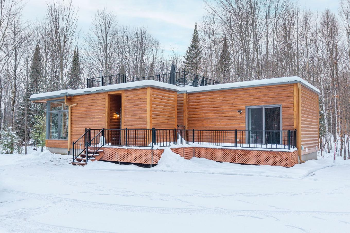 Frontage - 161 Ch. Du Retour-Aux-Sources, Amherst, QC - Outdoor With Deck Patio Veranda With Exterior