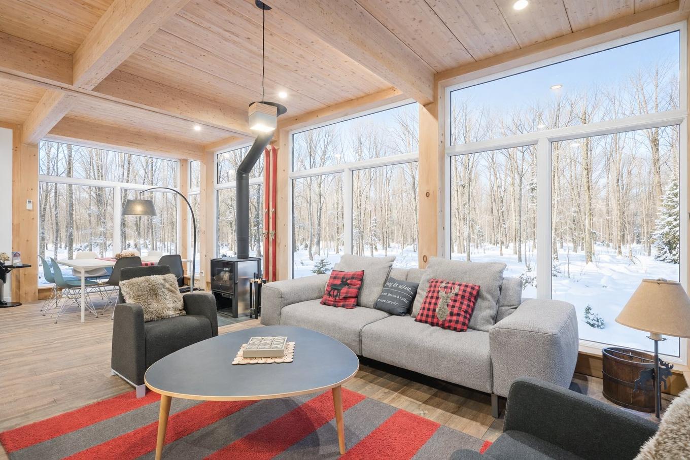 Salon - 171 Ch. Du Retour-Aux-Sources, Amherst, QC - Indoor Photo Showing Living Room