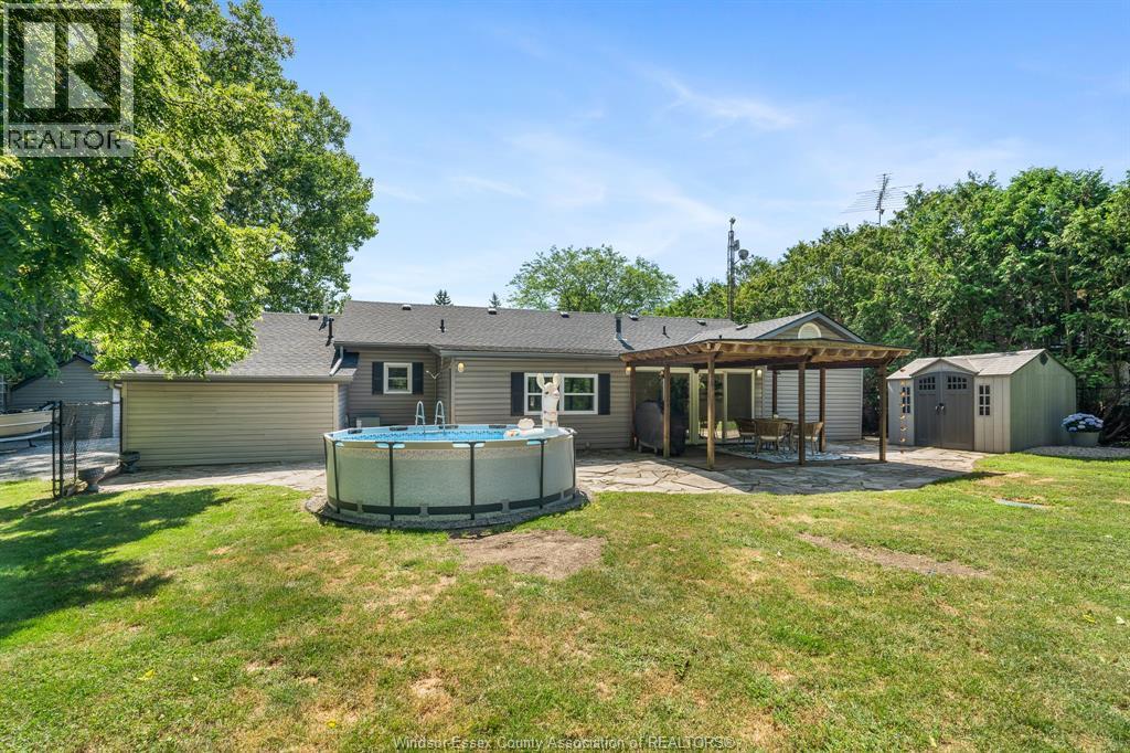 9395 River Line, Chatham, ON - Outdoor With Above Ground Pool With Backyard With Exterior