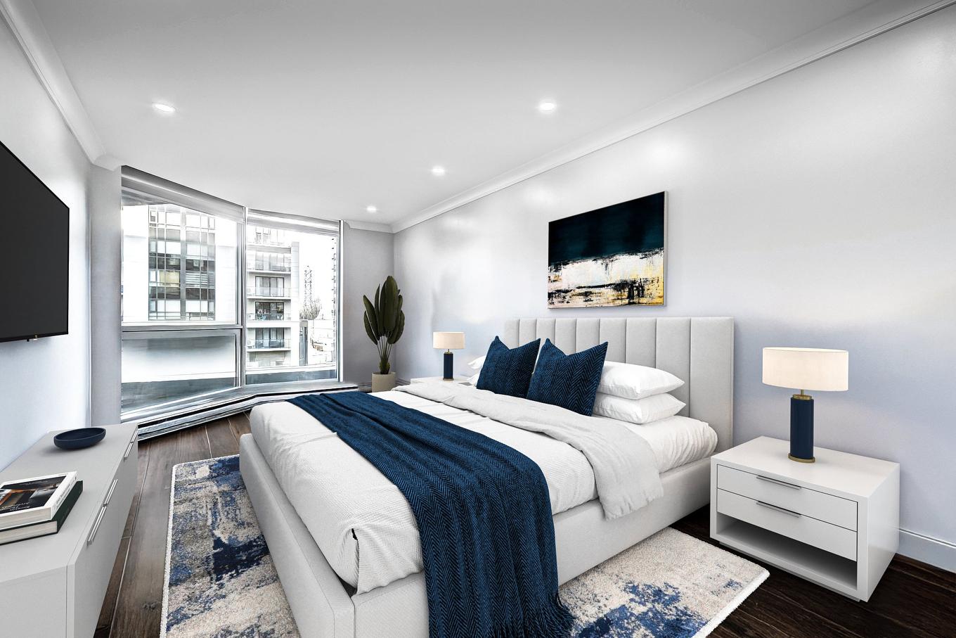 Bedroom - 303-5850 Av. Marc-Chagall, Côte-Saint-Luc, QC - Indoor Photo Showing Bedroom