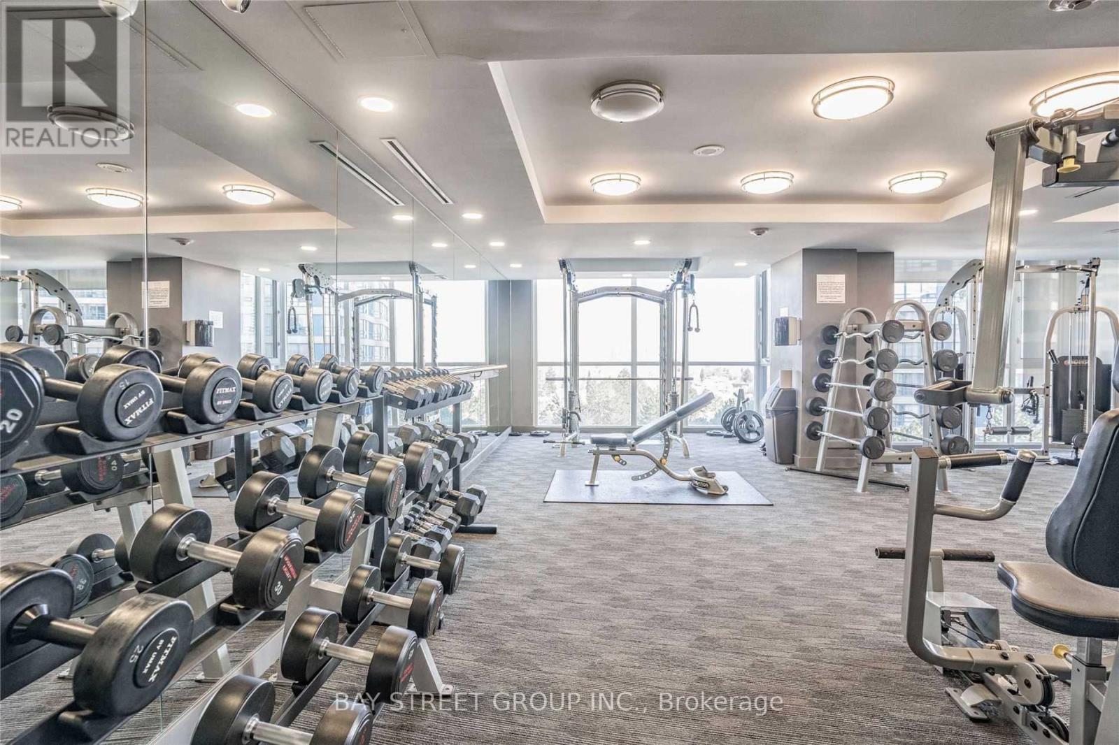 2602 - 223 Webb Drive, Mississauga, ON - Indoor Photo Showing Gym Room