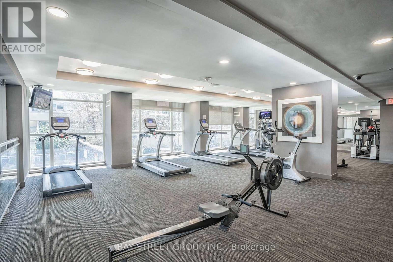 2602 - 223 Webb Drive, Mississauga, ON - Indoor Photo Showing Gym Room