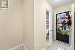 Storm door at front entrance -