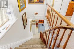 Close up of stunning refinished banister -