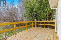 Newer 14 x 8 ft rear deck with country-style rail -