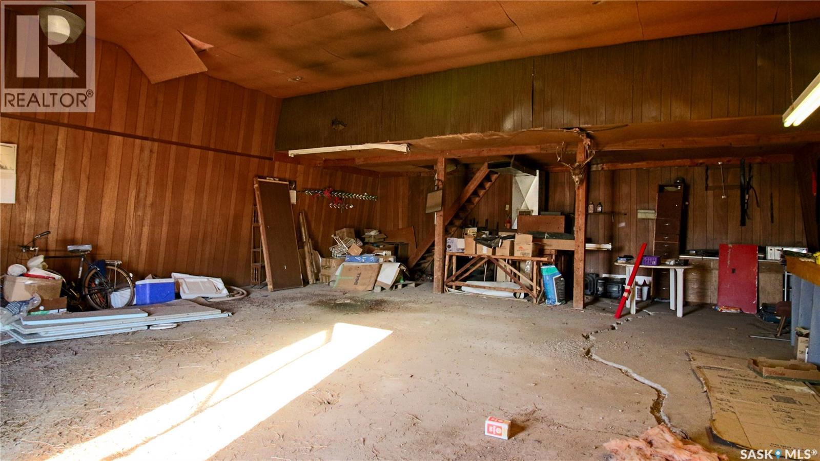 "Lakness Acreage" (13.97 Acres More Or Less), Last Mountain Valley Rm No. 250, SK - Indoor Photo Showing Garage
