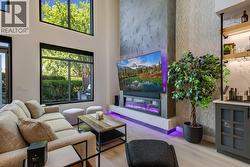 Custom fireplace and accent wall with tile! -