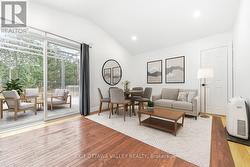 Family and dining room virtually staged -