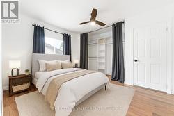 Primary bedroom virtually staged -