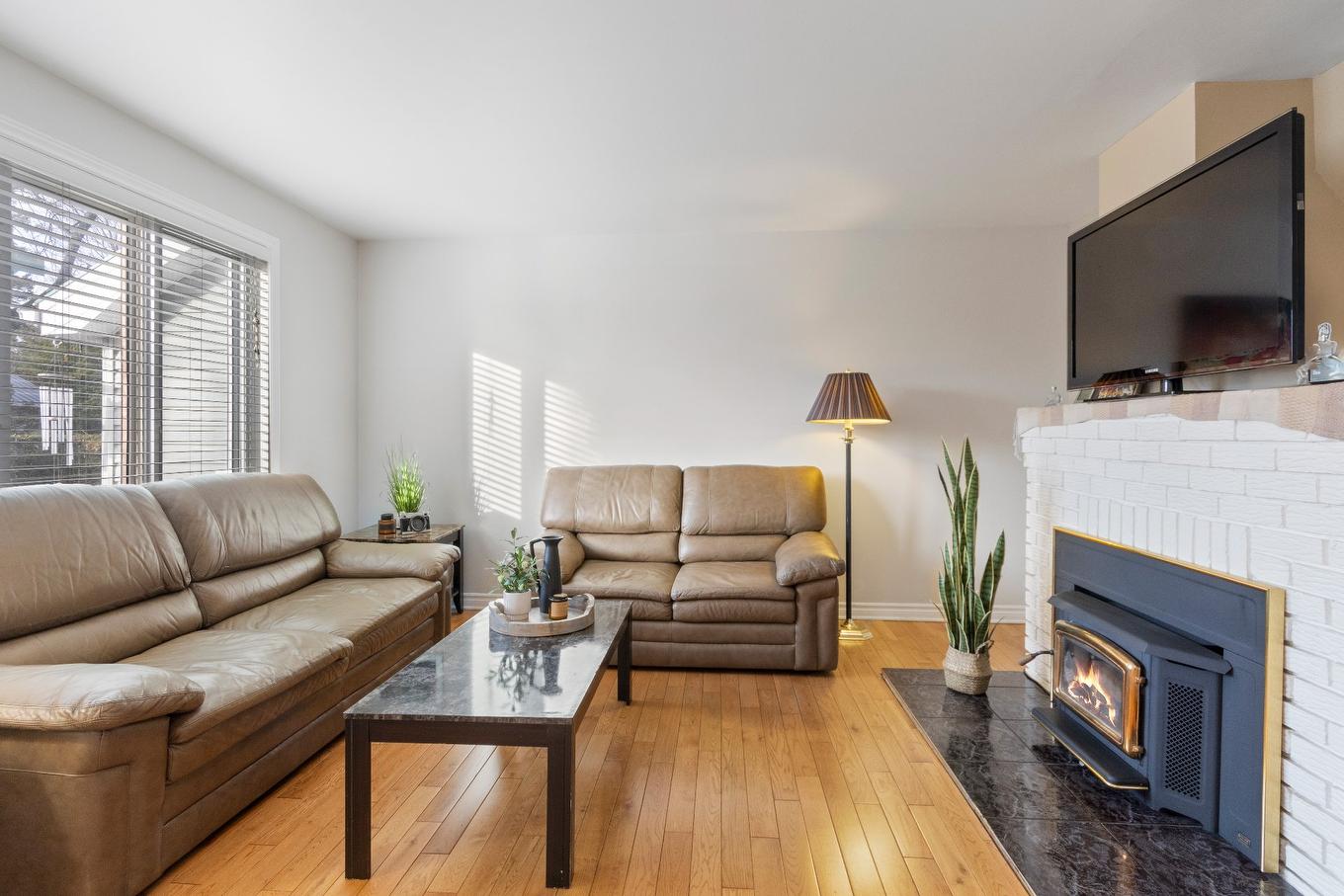 Salon - 99 Rue Hamilton, Châteauguay, QC - Indoor Photo Showing Living Room With Fireplace