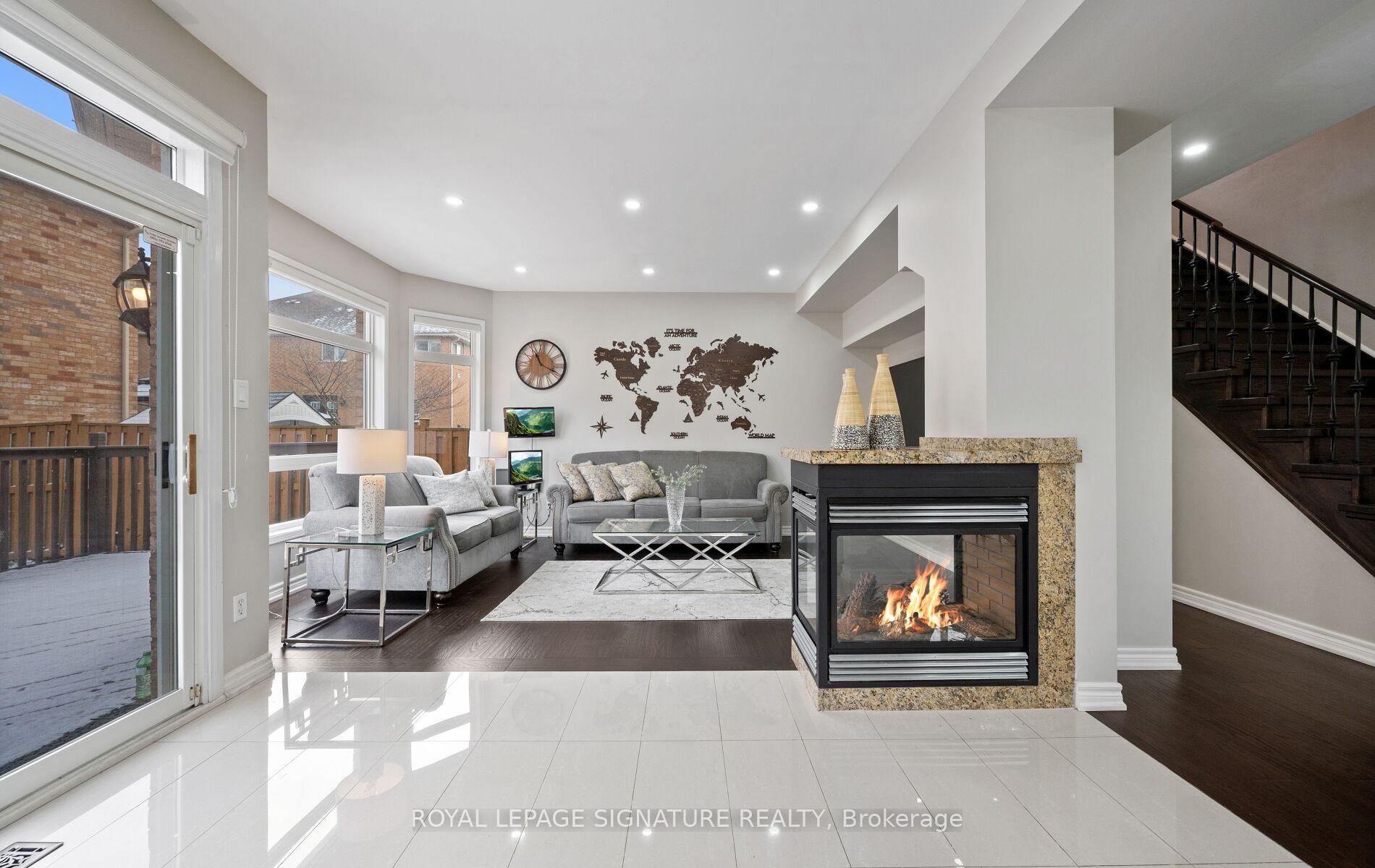 3849 Talias Crescent, Mississauga, ON - Indoor Photo Showing Other Room With Fireplace