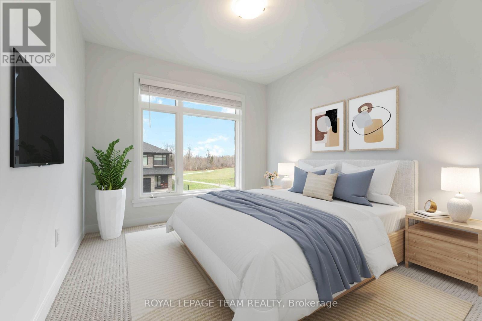 This image is virtually staged. - 91 Gartersnake Way, Ottawa, ON - Indoor Photo Showing Bedroom