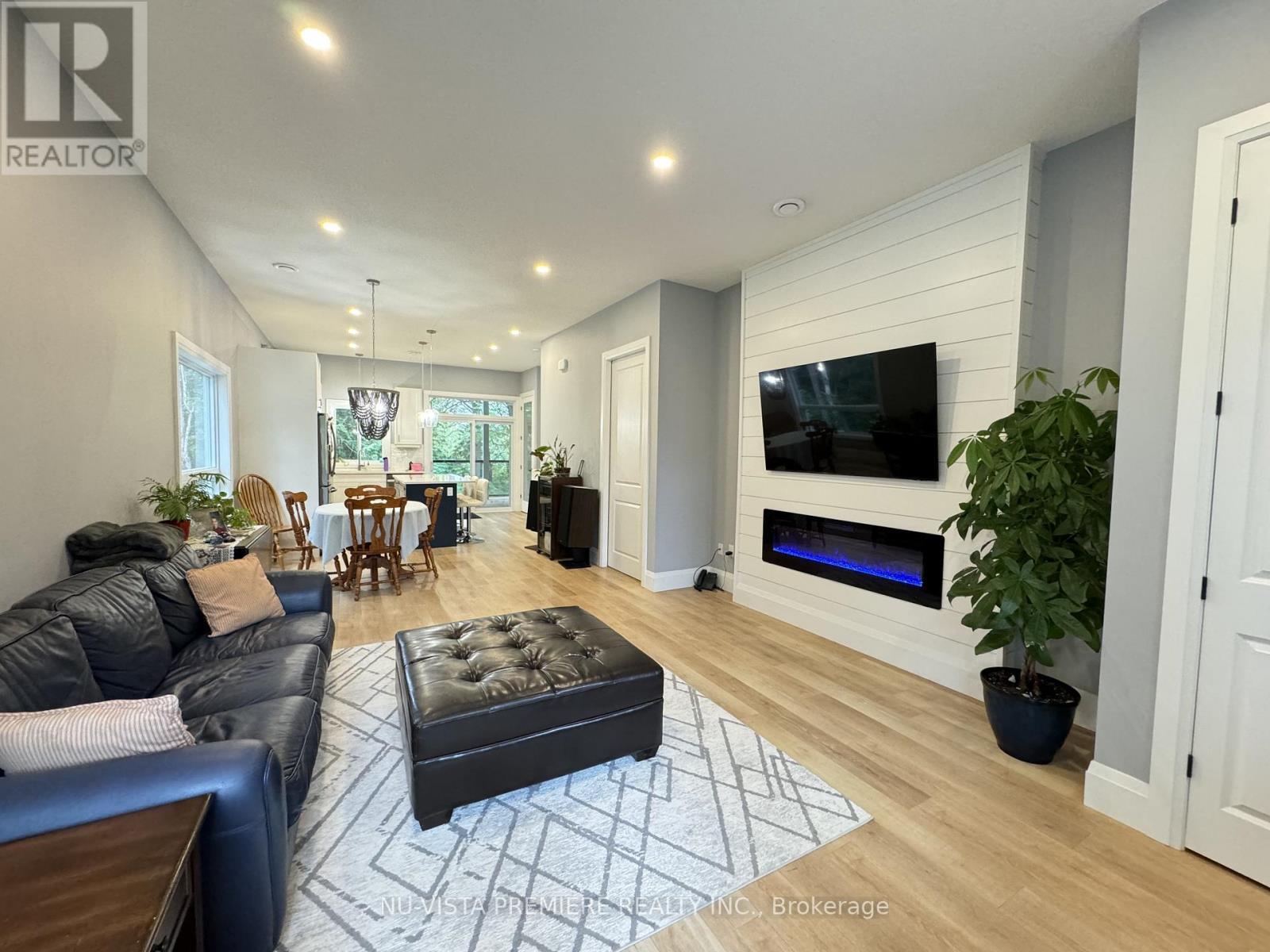5233 Line 2 Line, Perth South (Blanshard), ON - Indoor Photo Showing Living Room With Fireplace