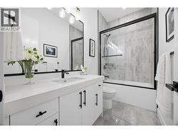 Another full bath with a tub/shower on the lower level -