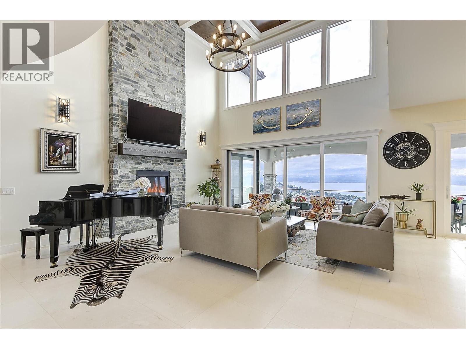 3279 Vineyard View Drive, West Kelowna, BC - Indoor With Fireplace