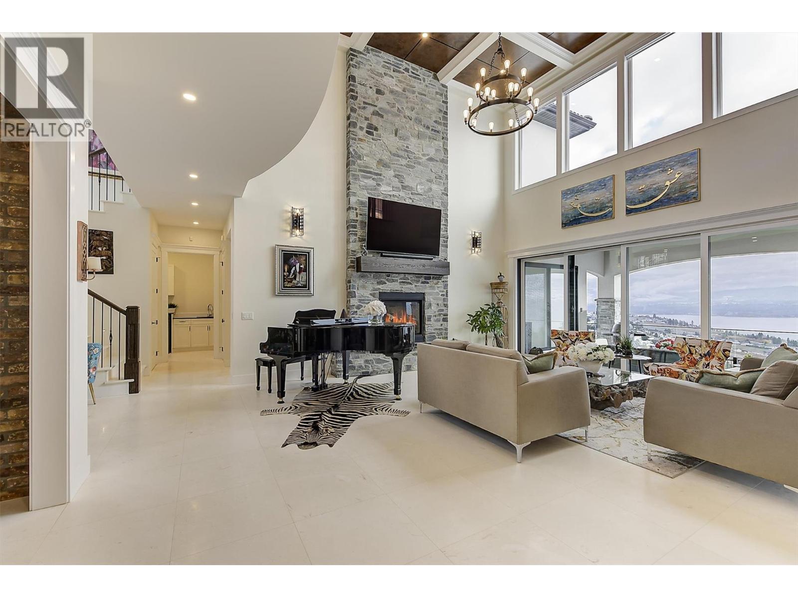 3279 Vineyard View Drive, West Kelowna, BC - Indoor Photo Showing Other Room With Fireplace