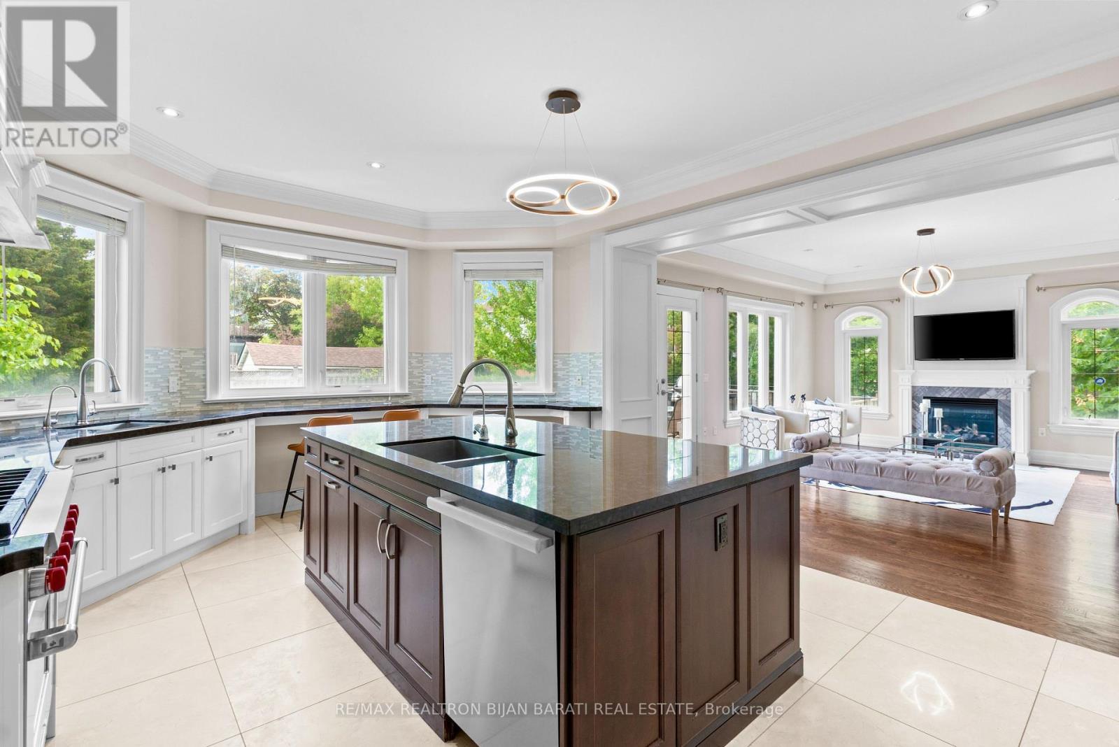 221 Elmwood Avenue, Toronto, ON - Indoor Photo Showing Kitchen With Fireplace With Upgraded Kitchen