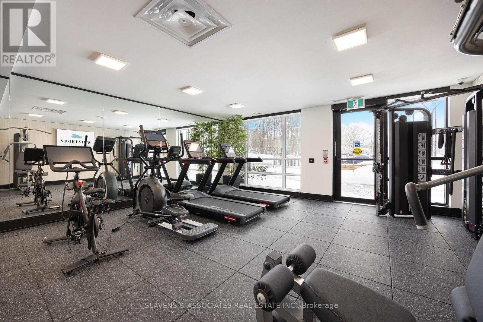 606 - 41 Johnson Street, Barrie, ON - Indoor Photo Showing Gym Room