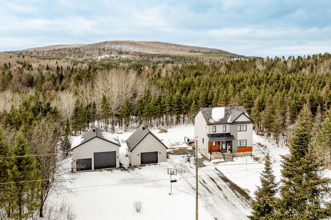 Aerial photo - 15 Ch. Armand-Martineau, Saint-Herménégilde, QC - Outdoor With View