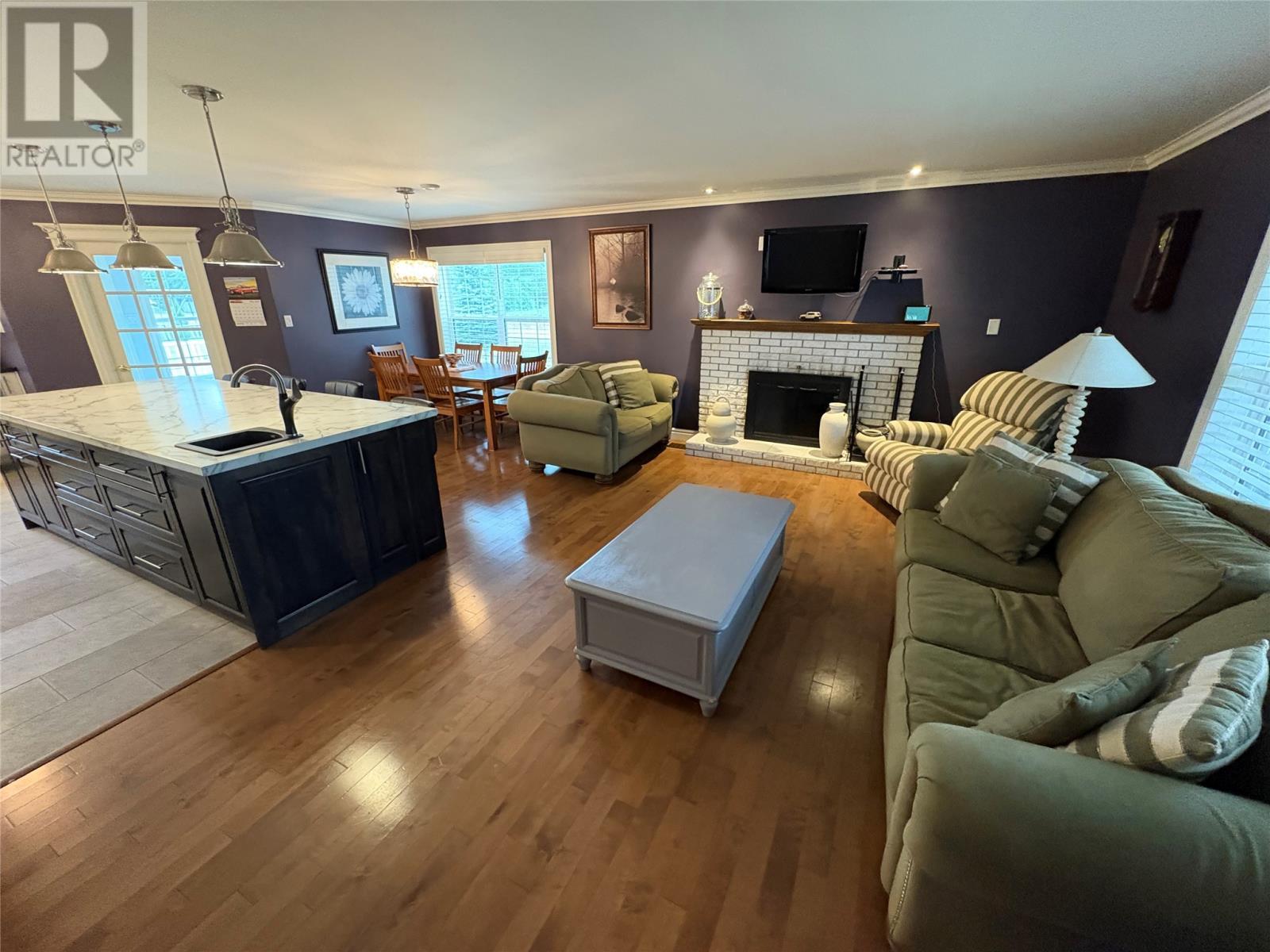 50 Thomas Street, Grand Falls Windsor, NL - Indoor Photo Showing Living Room With Fireplace