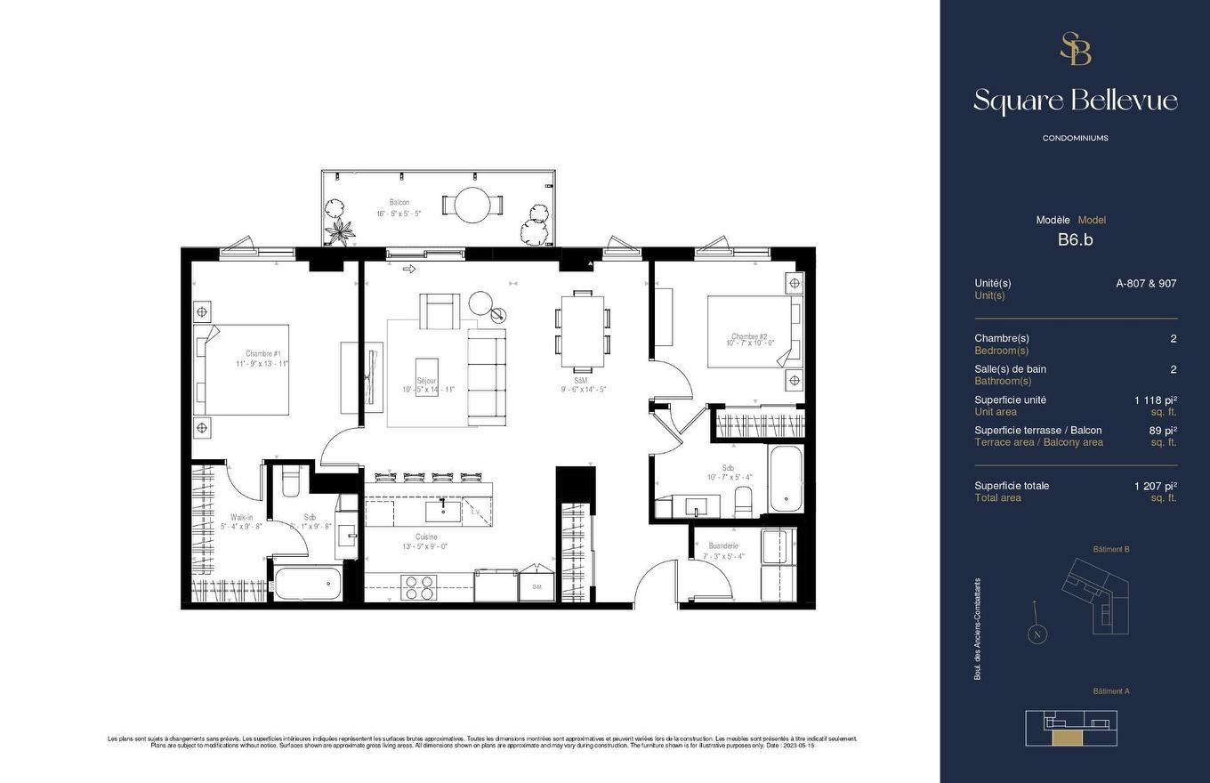 Drawing (sketch) - 807-425 Boul. Des Anciens-Combattants, Sainte-Anne-De-Bellevue, QC - Other