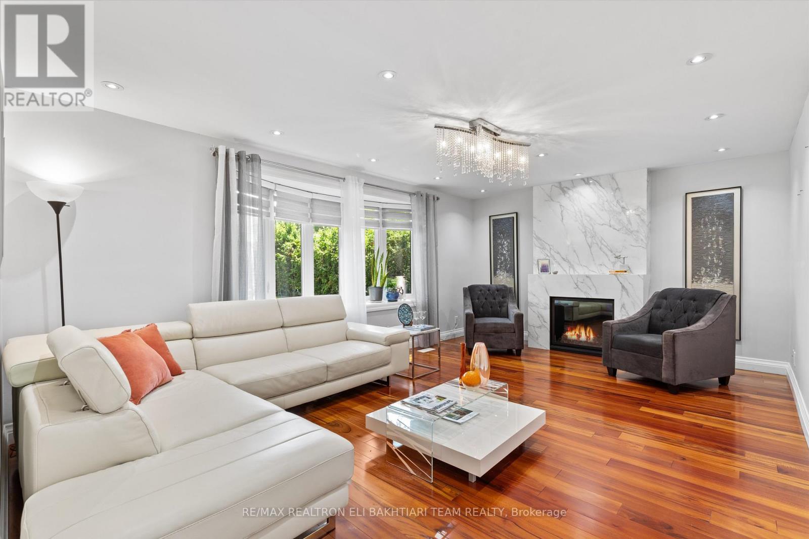 1 Donmac Drive, Toronto, ON - Indoor Photo Showing Living Room With Fireplace