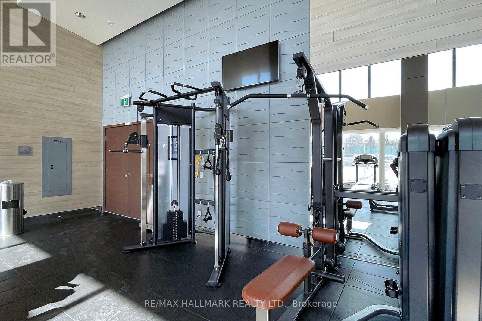 3103 - 95 Mcmahon Drive, Toronto, ON - Indoor Photo Showing Gym Room
