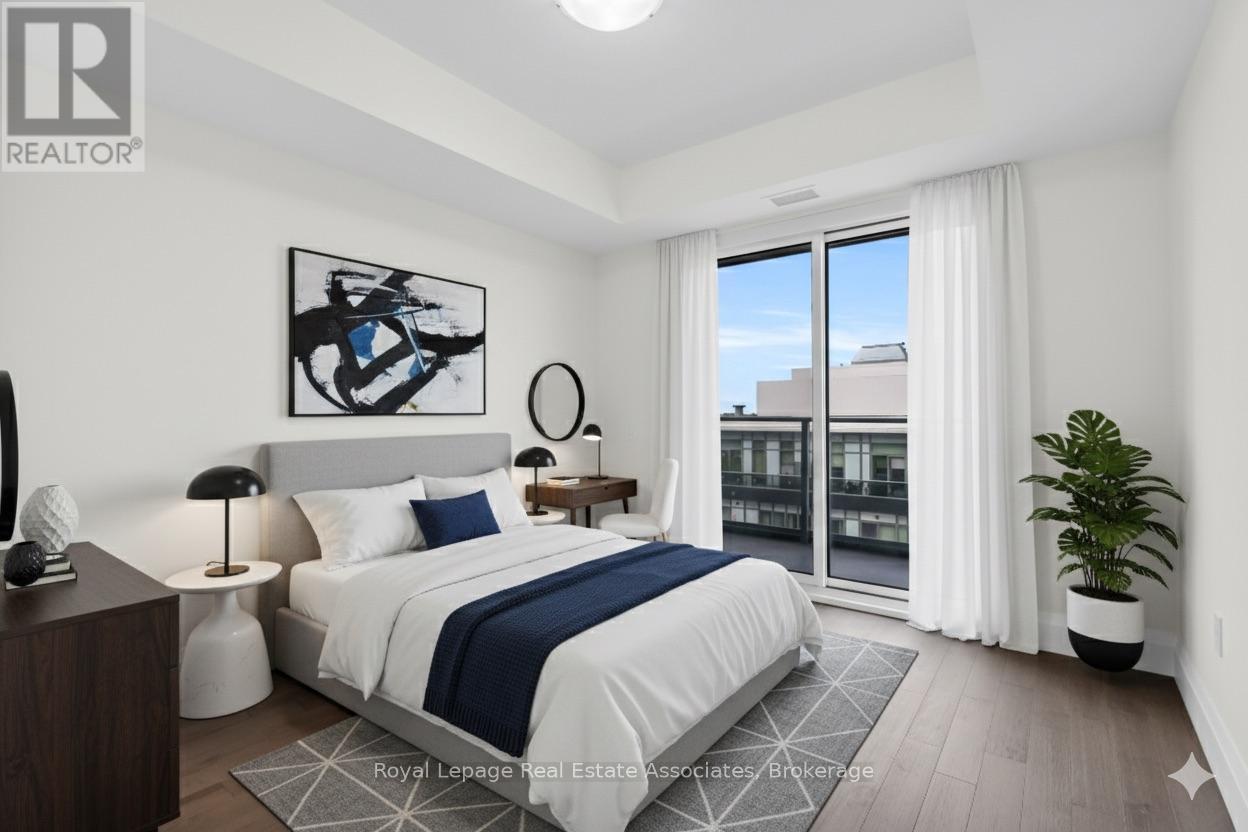 Virtually Staged - 1212 - 93 Arthur Street S, Guelph, ON - Indoor Photo Showing Bedroom