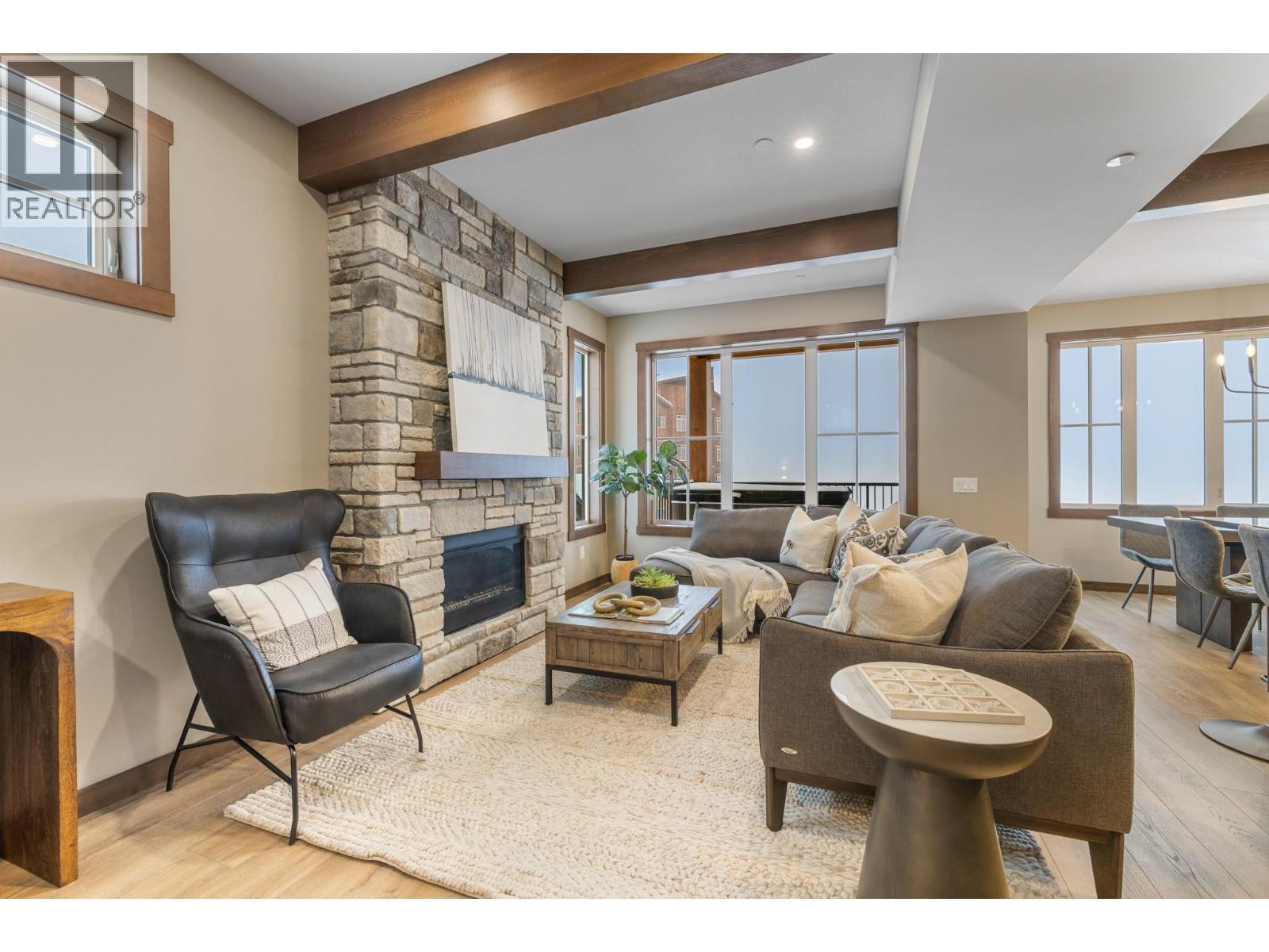 2nd Floor - 255 Feathertop Way Unit# 89, Big White, BC - Indoor Photo Showing Living Room With Fireplace