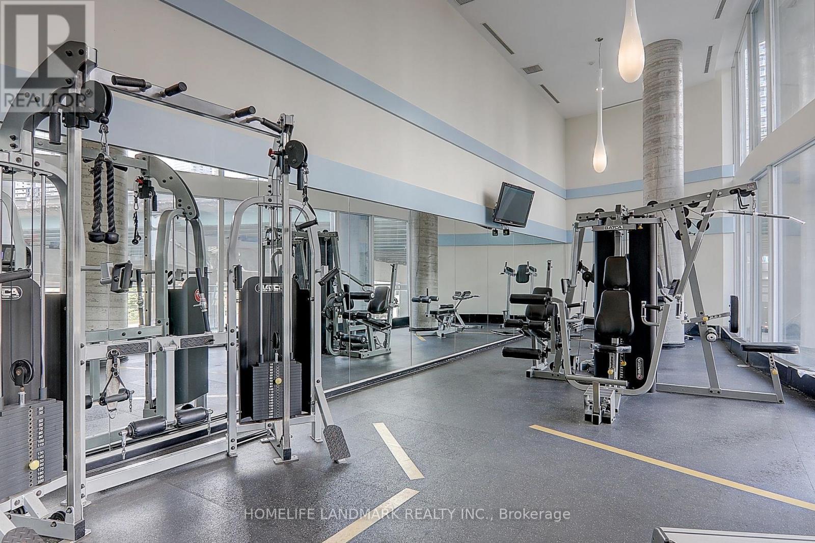 1912 - 38 Dan Leckie Way, Toronto, ON - Indoor Photo Showing Gym Room