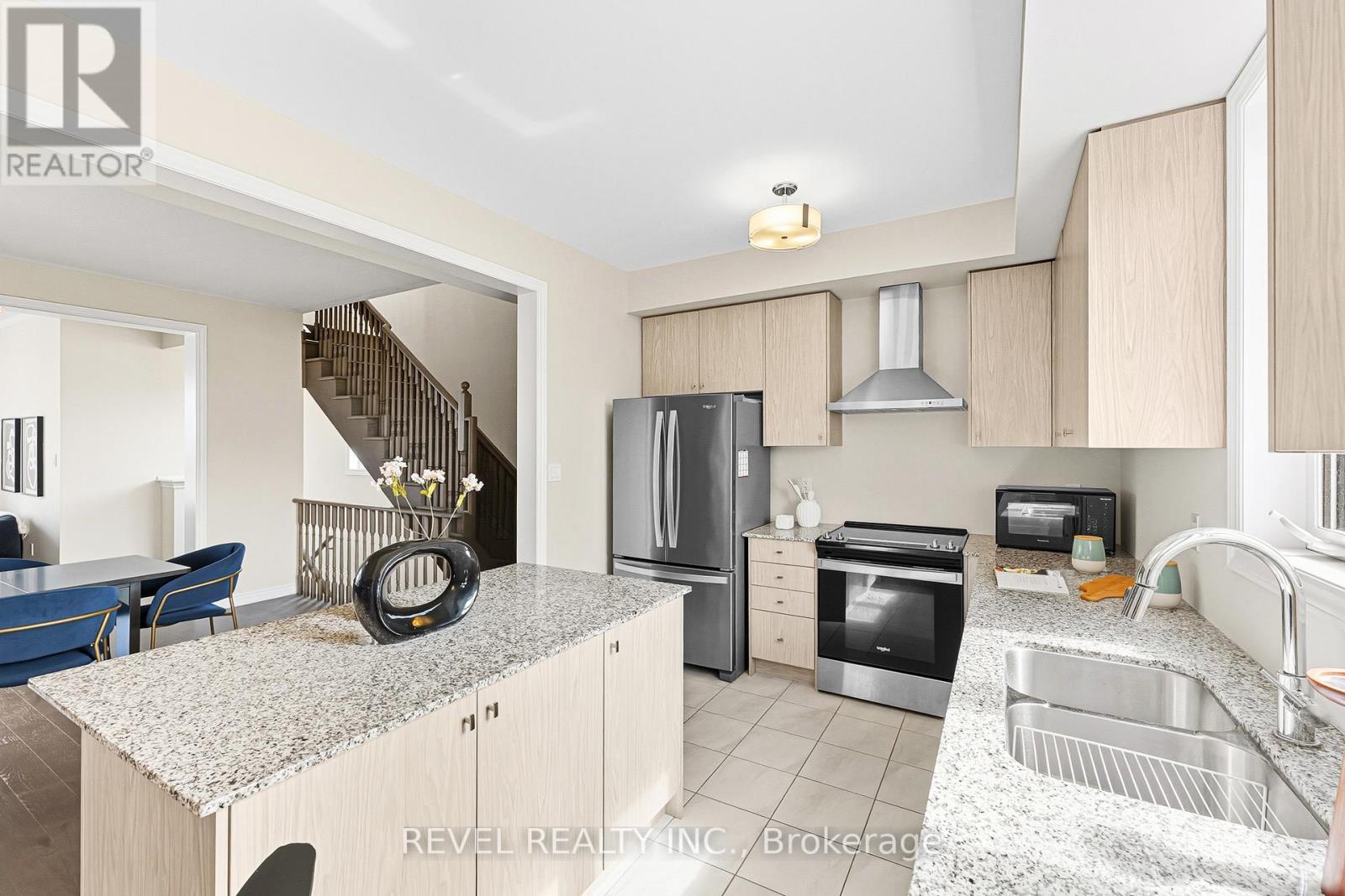 48 Douet Lane, Ajax, ON - Indoor Photo Showing Kitchen With Double Sink With Upgraded Kitchen