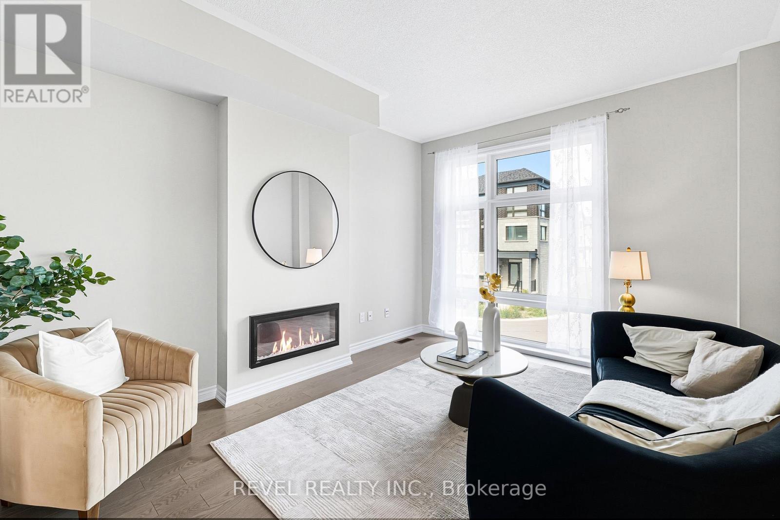 48 Douet Lane, Ajax, ON - Indoor Photo Showing Living Room With Fireplace
