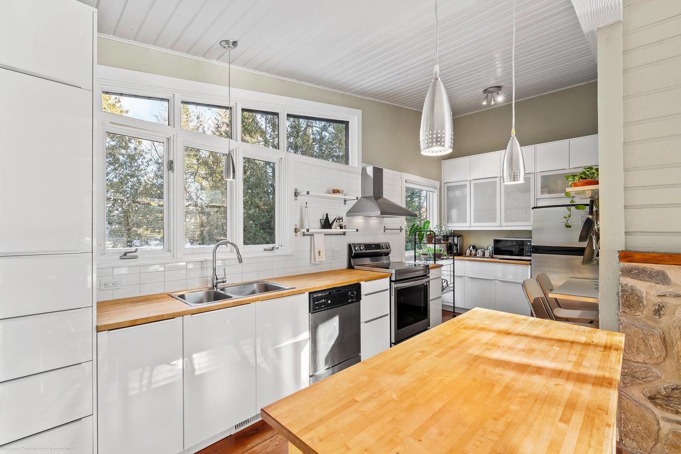 Kitchen - 1387 Rue Du Bel-Automne, Sainte-Adèle, QC - Indoor Photo Showing Kitchen With Double Sink