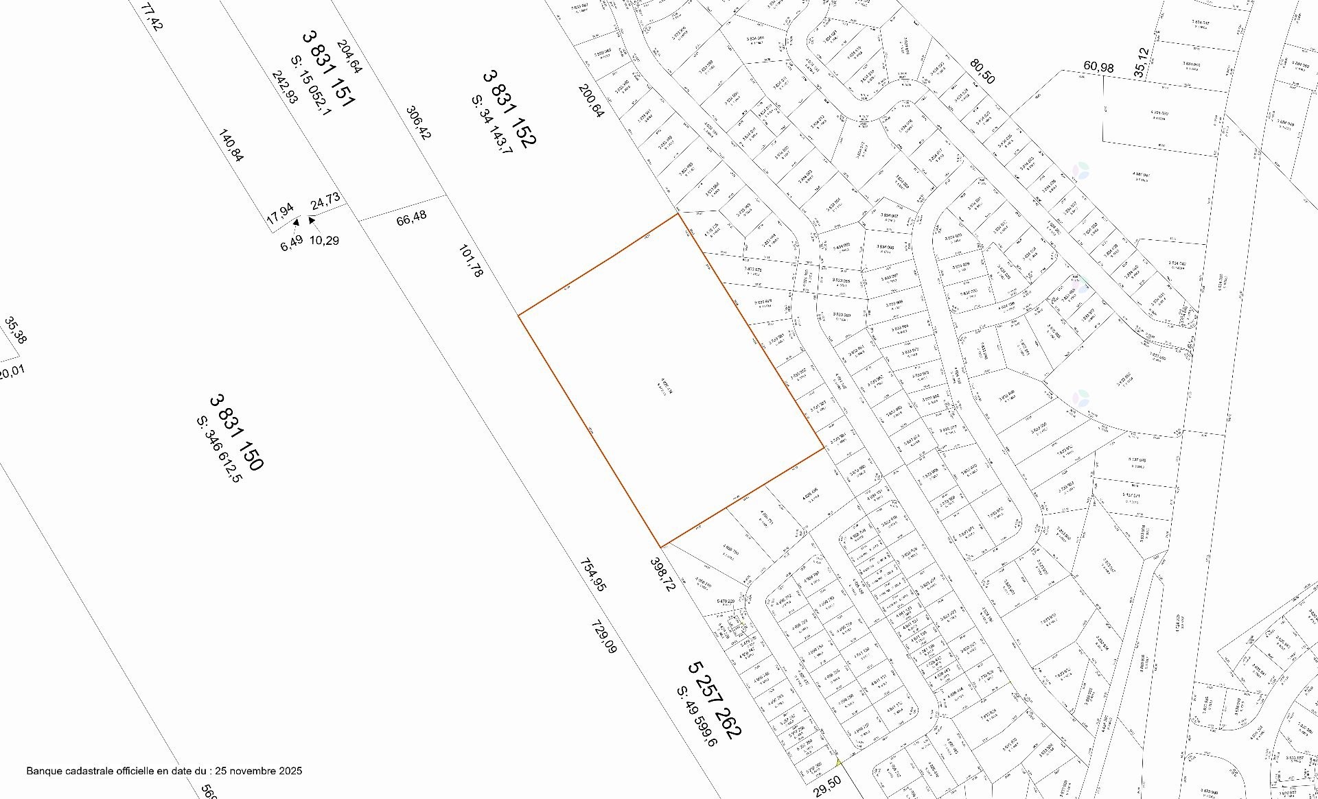 Plan (croquis) - Rue Richard, Cap-Santé, QC