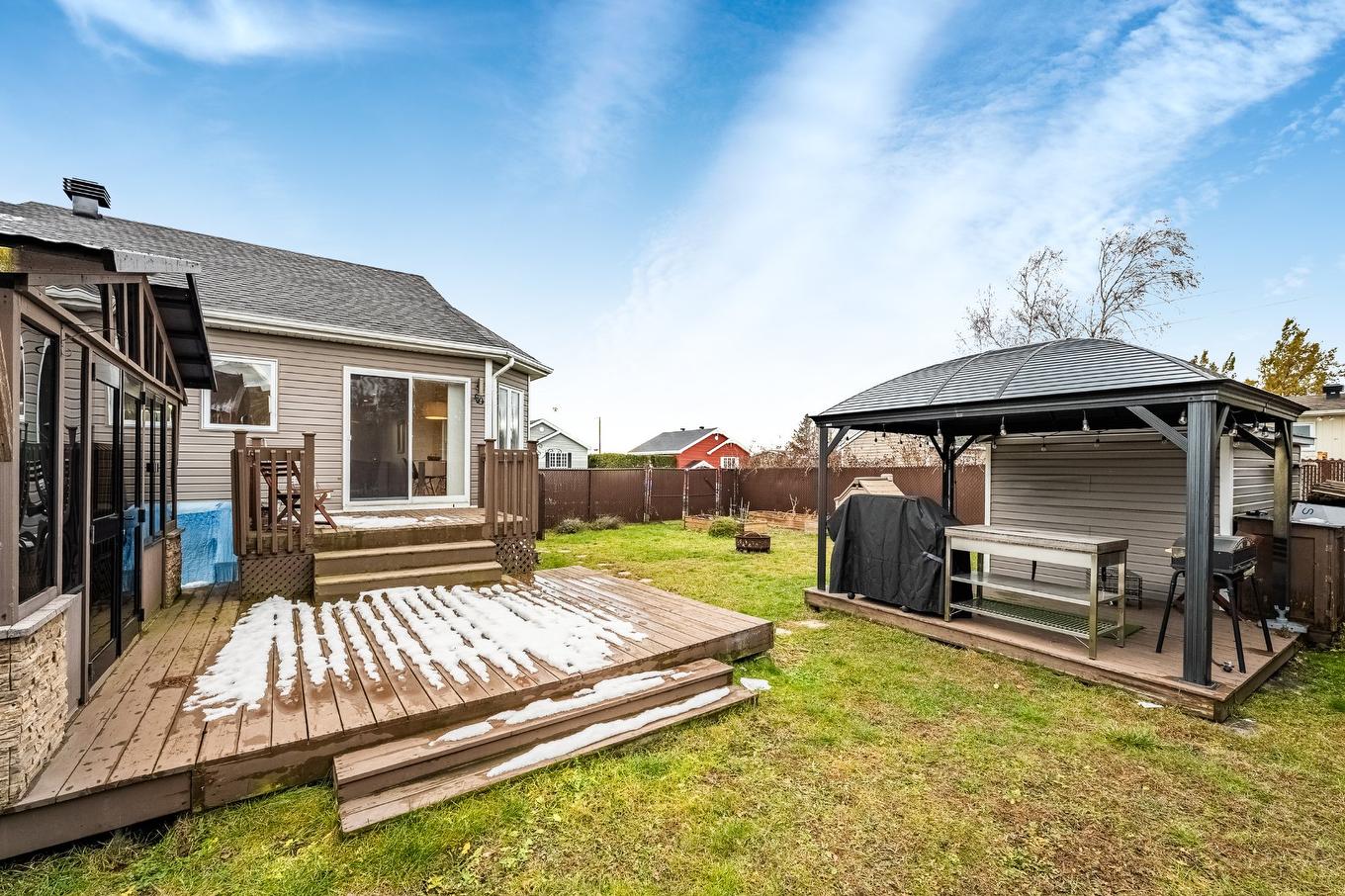 Backyard - 3406 Rue Robert, Saint-Jean-Baptiste, QC - Outdoor With Deck Patio Veranda With Exterior